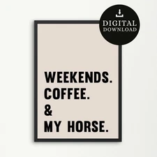 Printable Wall Art | Digital Download Print | Horse Lover Wall Decor