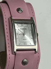 Quartz Watch Rumours Genuine Leather Pink Stud Classy Bracelet