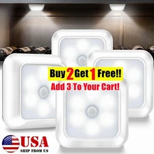 Battery-Powered LED Closet Light - Motion Sensor Night Lamp for Cabinets & Walls