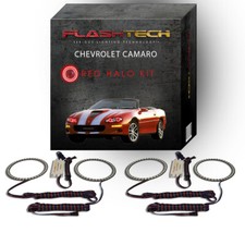 Red Angel Eye Led Headlight Halo Kit For 1998-2002 Chevrolet Camaro Headlights
