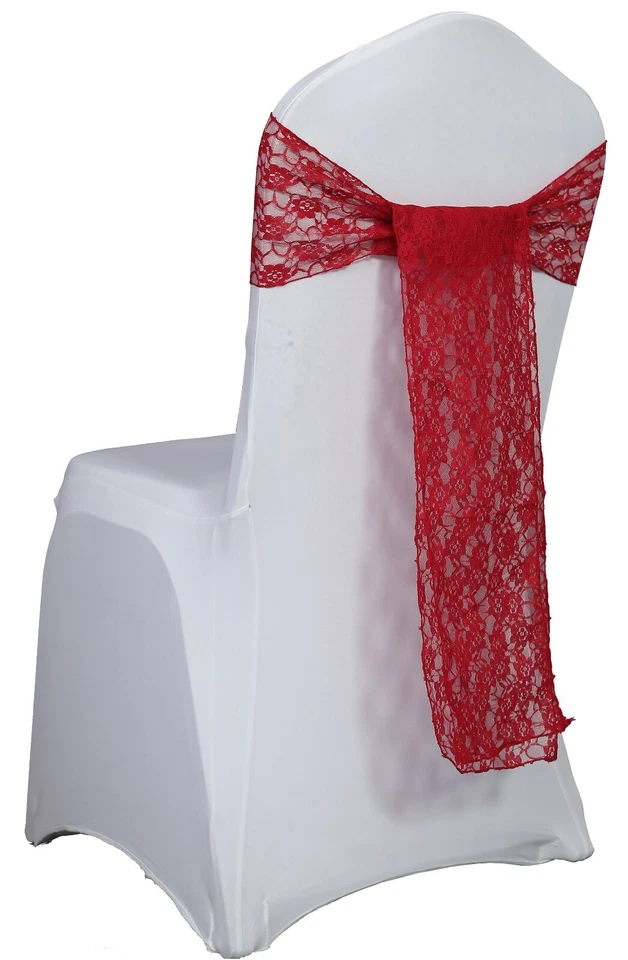LACE Chair Sashes Bows Ribbon 6"X108" Event Wedding Party Decoration - FREE SHIP - Image 2 of 3