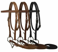 New Weaver Harness Leather Western Bridle Bit Reins PONY Size Set Made In USA