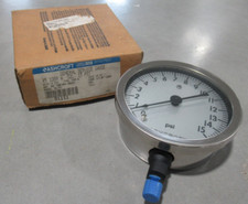 Ashcroft 45-1009-A-02L 15PSI Pressure Gauge 4-1/2", 1009A BRAND NEW 