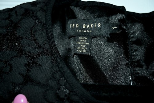 Ted Baker black lace dress NWOT SZ1 fits for US 4 - Picture 5 of 8