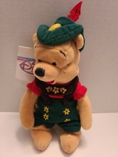 Disney Store "OCTOBER FEST" Mini Bean Bag Plush Winnie The Pooh 8" NWT