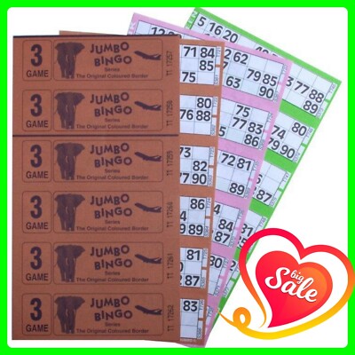 Bingo Tickets Bingobücher 750 3 Seiten 3 Spiele 6 zum Ansehen Bingobücher