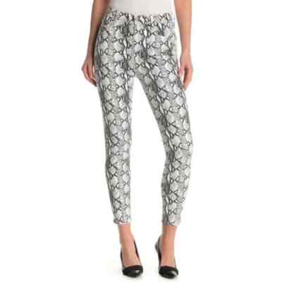 Frame Womens Gris Python Snake Print Ali High Rise Cigarette Skinny Crop Jeans