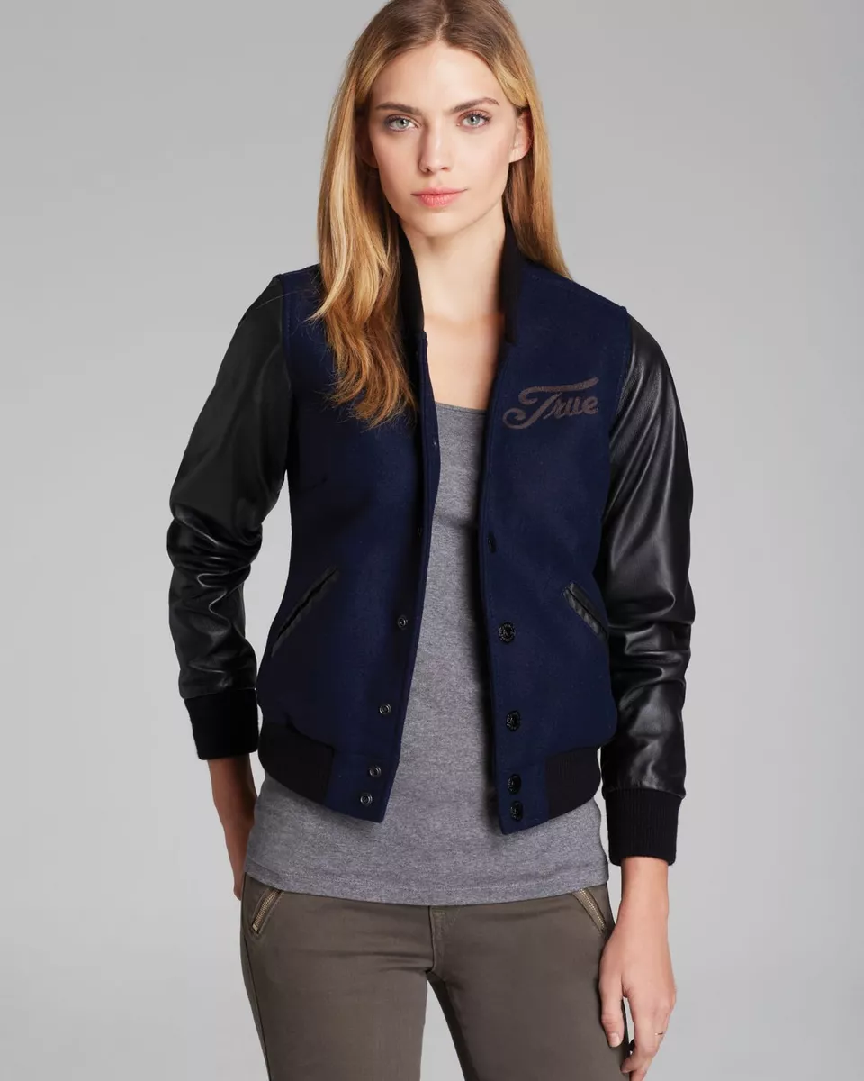 True religion clearance varsity jacket womens