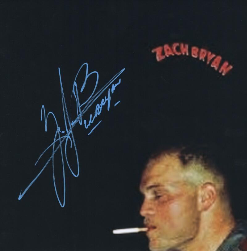 does zach bryan smoke cigarettes Zach Bryan Signed Autograph 12x12 Album Flat - Country Music Superstar JSA  COA