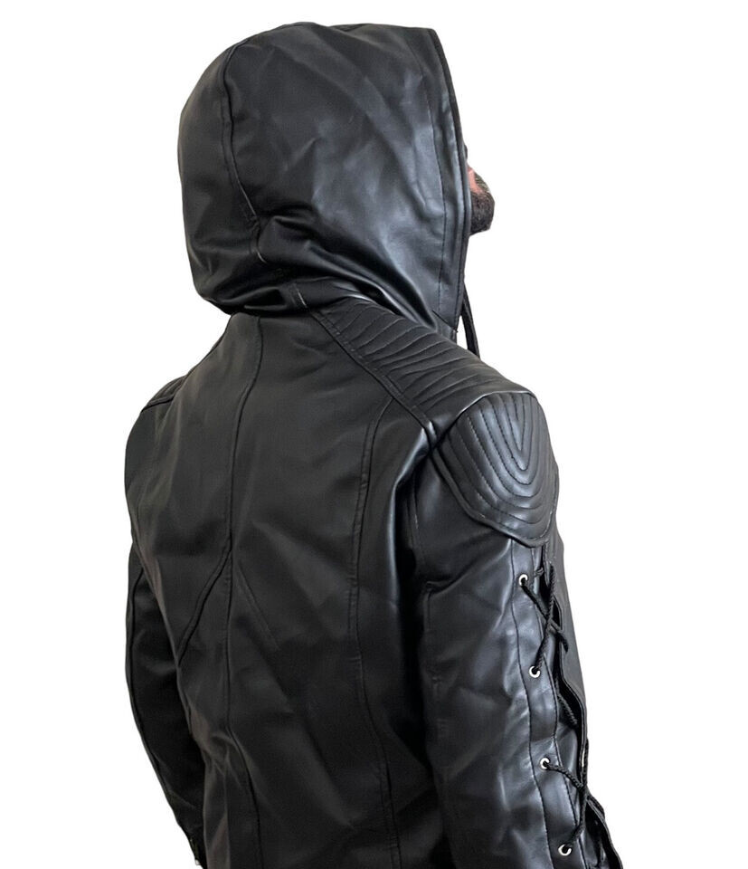 NWOT $180 SZ 2X/3X LEATHER JACKET Premium Quality Green Arrow Roy