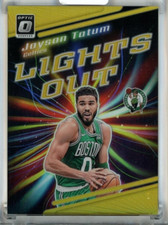 2023-24 Panini Donruss Optic Basketball Jayson Tatum 1/10 Lights Out Gold #7