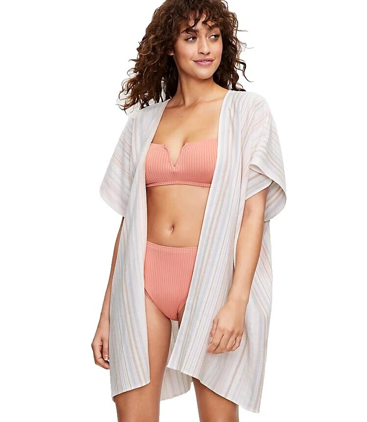 Traje de baño para mujer Ann Taylor a rayas