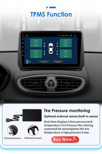 9" Android 13 Car Stereo Carplay GPS SAT Sat Nav DAB DVR for Renault Clio 3 2005-2014 - Picture 11 of 12