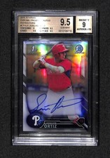 2016 Bowman Chrome JHAILYN ORTIZ auto Rookie Card BGS 9.5  Refractors 257/499