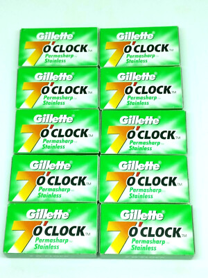 100 Gillette 7 o' Clock Permasharp Rasierklingen