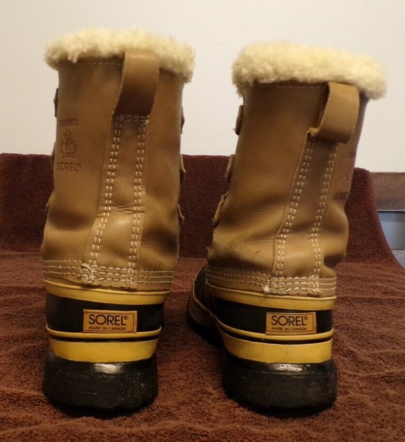 Sorel Caribou Leather/Rubber Cold Wet Weather Snow boots women's size