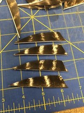 3" Left Wing Shield Natural Barred Feather Fletching, 25Pk Archery     