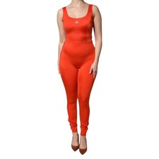 DOLCE & GABBANA Dress Orange Sleeveless Bodycon Jumpsuit IT38/US4/XS RRP 1050usd