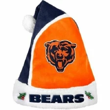 CHICAGO BEARS SANTA HAT NFL CHRISTMAS  19.5" team Logo Christmas New (A/2/4)