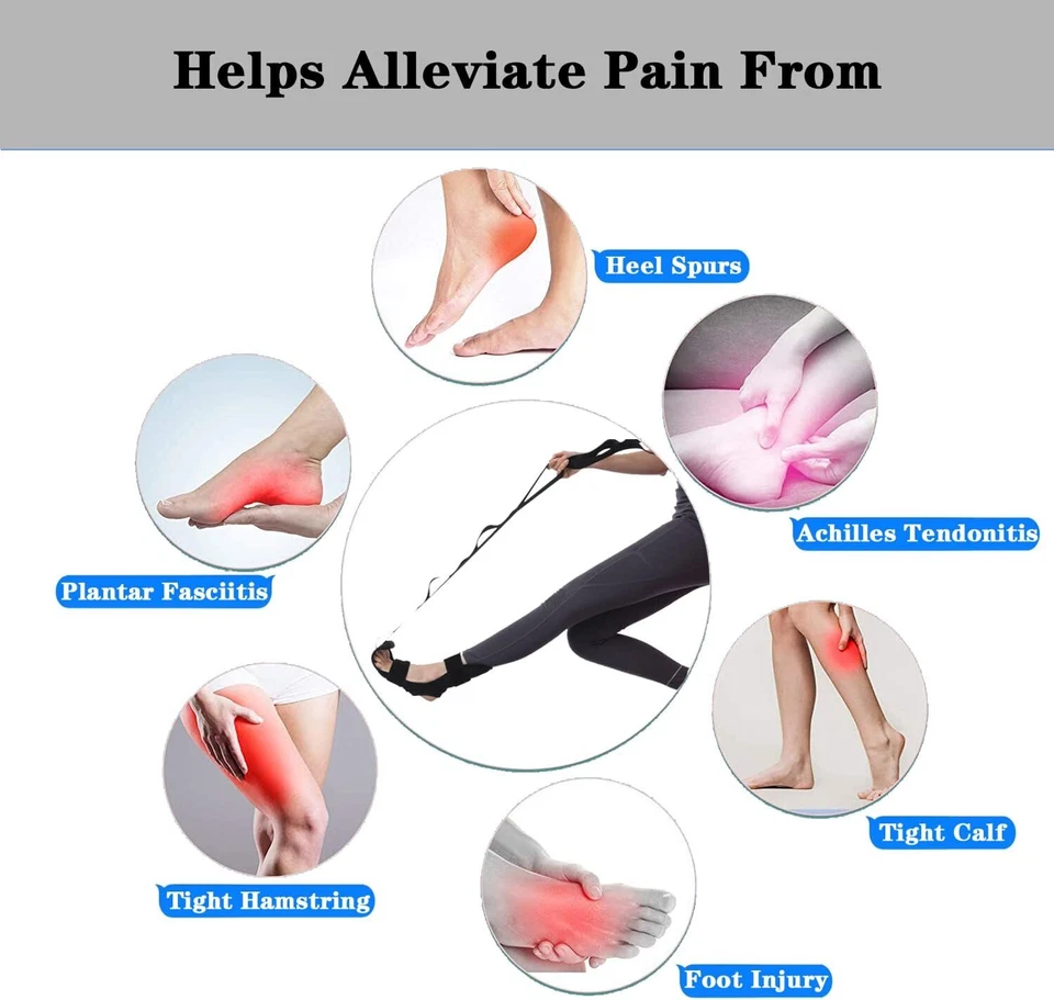 Banda de Yoga Flexibilidad Pierna Elástica Fascia Estirador Correa Ballet Gimnasio Entrenador EE. UU. Foto 4 de 4