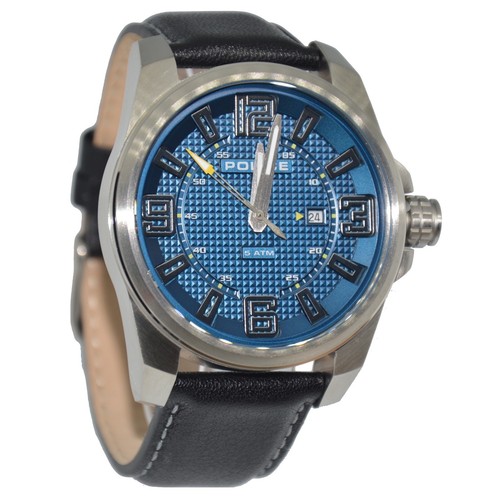POLICE FOCUS PL.14762J/03 OROLOGIO UOMO PELLE NERO BLU DATA SOTTOCOSTO |  eBay