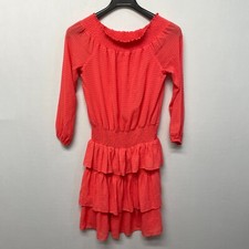 MK Michael Kors Women Mini Tiered Long Sleeve Dress Size Medium Preppy M278 -24