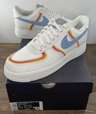 Size 12 - Nike Air Force 1 Low Sail Denim Swoosh for sale online | eBay