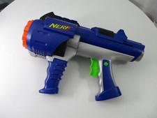 NERF Dart Tag Hyperfire Blue Barrel Gun Blaster Rotating Shot Hasbro 2005