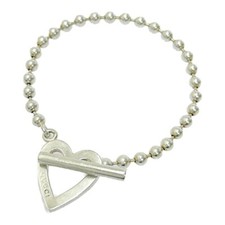GUCCI Bracelet Bangle Ball Chain Heart silver