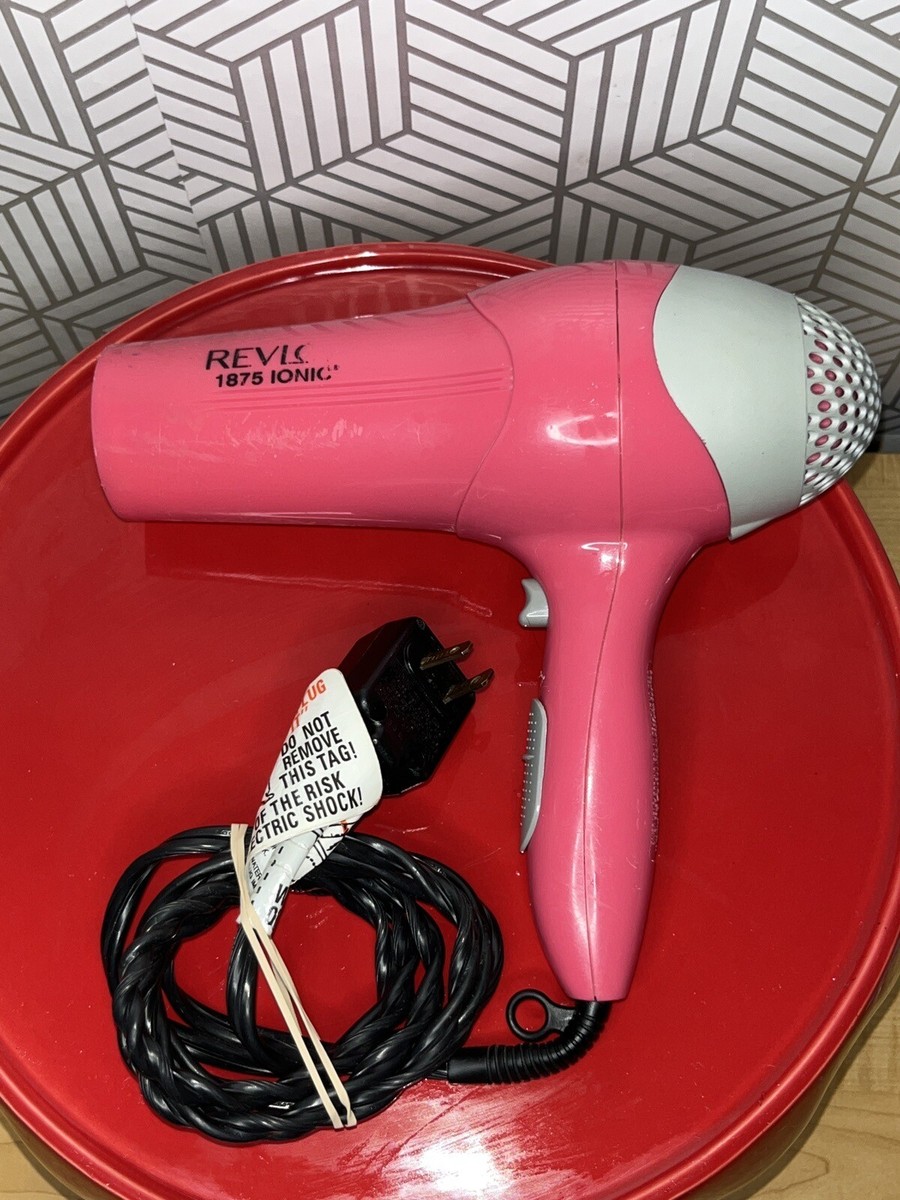 Revlon Ionic 1875W Lightweight Basic Hairdryer Preowned, Pink