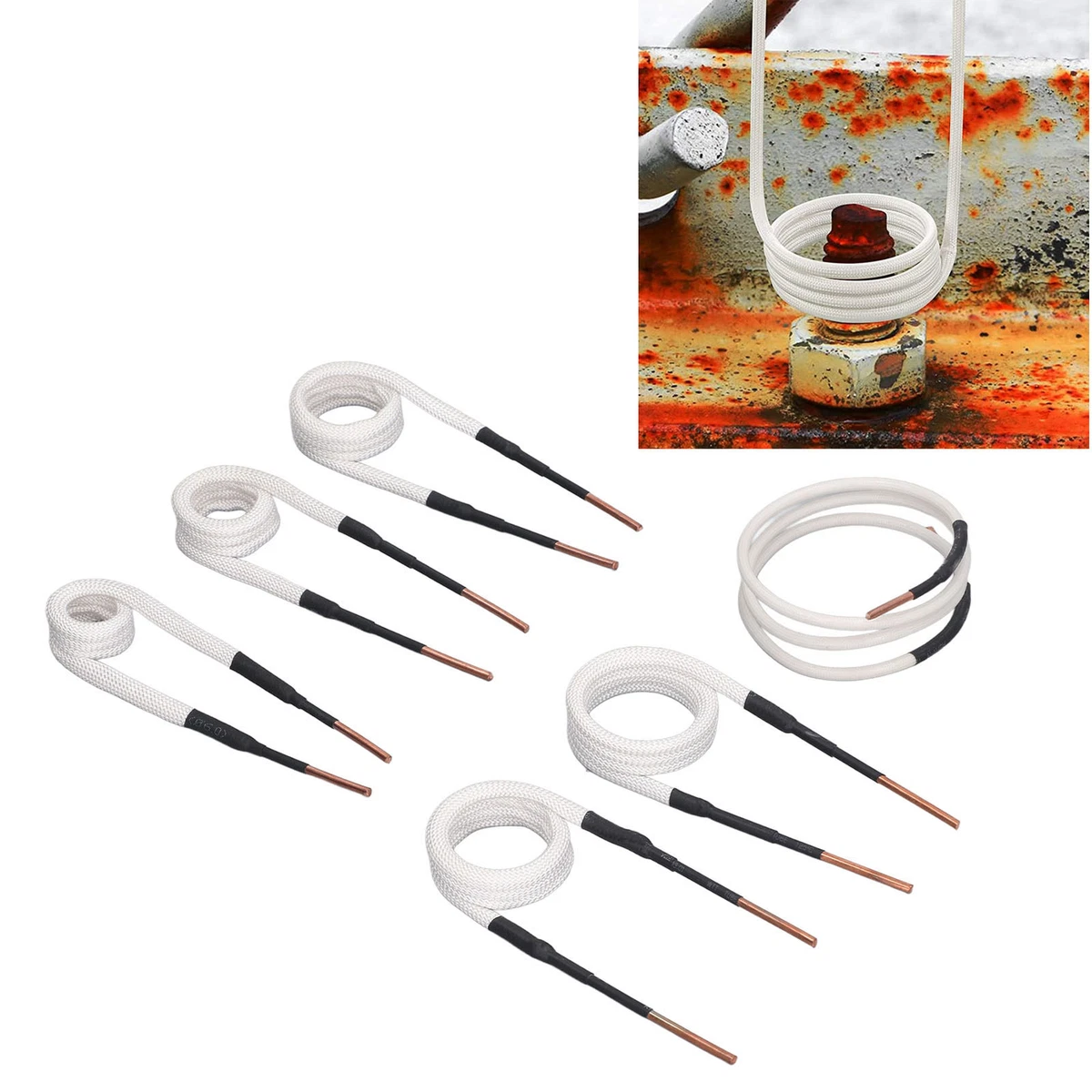 Induction Heater Coil Kit Portable 3mm Brass Core Abrasion Proof Induction  | eBay