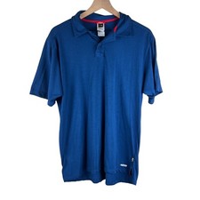 The North Face Mens Blue Vaporwick Short Sleeve Polo Shirt Size Large