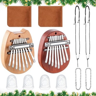 Mini Piano Set 10 Keys with Lanyard Finger Protector Cleaning Cloth Educational