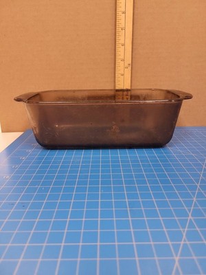 Vintage Pyrex 213-R Smoked Brown Glass Loaf Pan 1.5 QT Quart 1.5L Liter USA Made