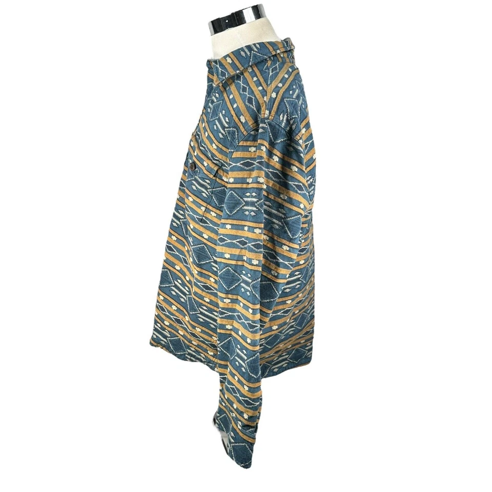 Pendleton Flannel Overshirt Shirt Jacket Shacket Mens XL Aztec Button Up Blue - Image 4 of 4