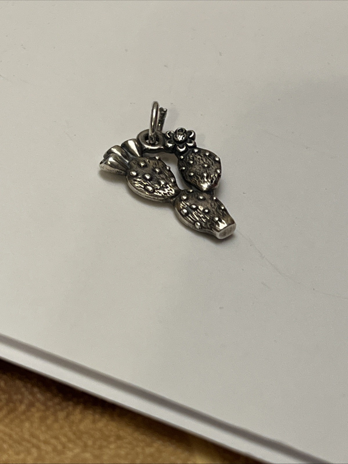 James Avery prickly cactus charm split ring 1/2 i… - image 2