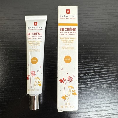 Erborian BB Creme Au Ginseng Baby Skin Makeup Care Face Cream 1.5 OZ DORE