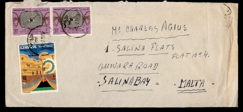 DR WHO 1969 LIBYA TO MALTA R72187