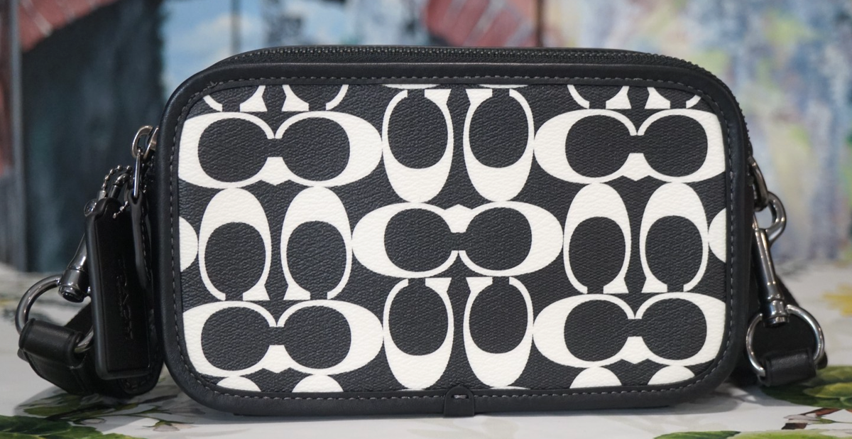 Coach Wyatt Crossbody In Signature Canvas - Gunmetal/Black/Chalk