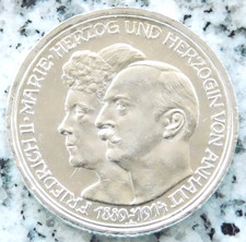 3 Mark 1914 A ANHALT Friedrich 2 Silber Kaiserreich Münze Deutsches Reich selten