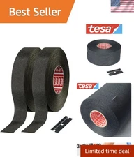 Tesa High Heat Electrical Tape Set (2 Rolls) with Razor Blade for Automotive Use