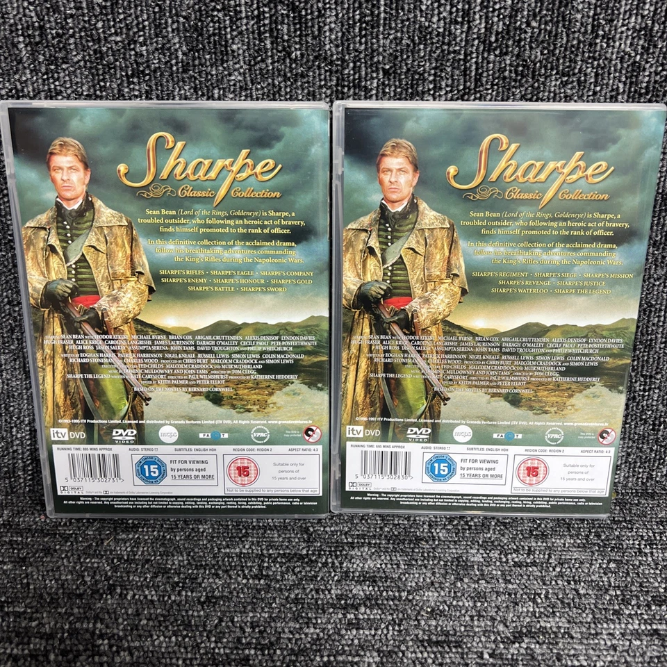 Sharpe: Classic Collection DVD Sean Bean 8 discs. Region UK DVD Free Post - Image 2 of 2