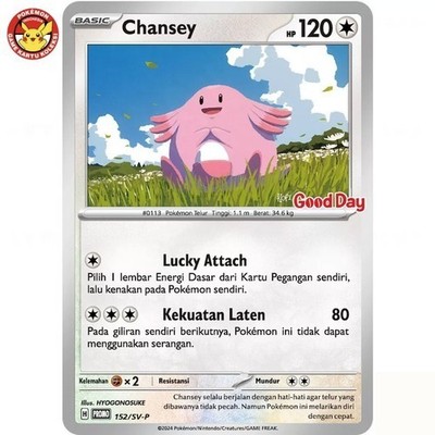 Chansey Promo 152/SV-P Good Day Promo Stamp Pokemon TCG Indonesien
