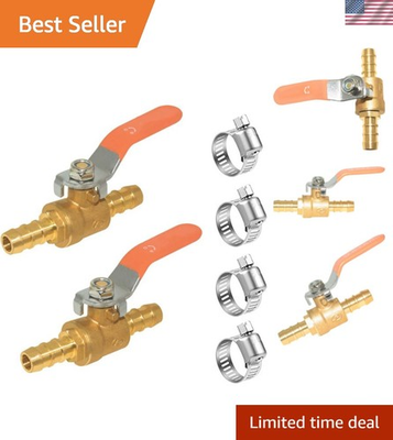 #ad High Pressure 1 2quot; Brass Barb Shut Off Valve Perfect for Oil amp; Fuel Lines $23.99