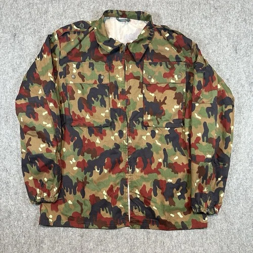Swiss Army M83 Alpenflage Field Jacket Military Camouflage Uniform Size L/XL 52 - product listing photo