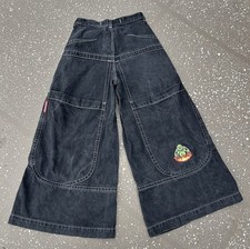 Vintage JNCO Wide leg Jeans Buddha Huge Pockets Skate Pants Black