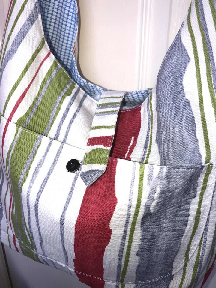 Handmade medium size colorful striped hippie shoulder bag festival hobo bag - Image 4 of 4