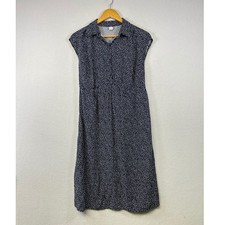 Old Navy Maternity Navy White Polka Dot Shirt Dress Size Medium