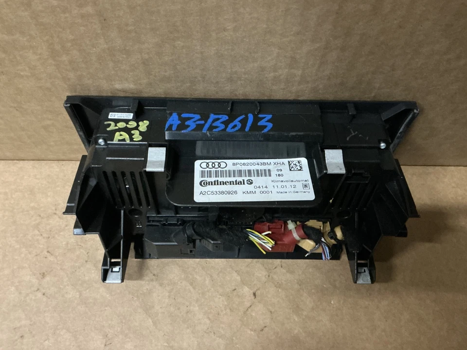 2008 AUDI A3 AC AQUECEDOR INTERRUPTOR DE CONTROLE DE TEMPERATURA CLIMÁTICA 8P0820043BM - Imagem 3 de 4