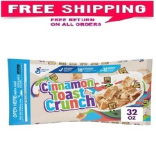 Cinnamon Toast Crunch Breakfast Cereal, Crispy Cinnamon Cereal, Value Bag, 32 oz